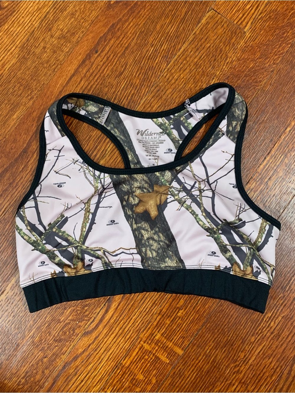Wilderness Dream Women's Camouflage Sports Bra - Pink/Black